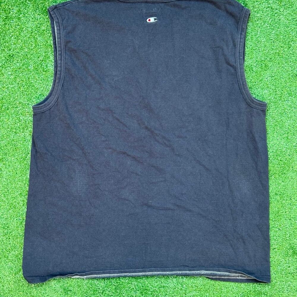 Champion Authentic Men’s Sleeveless Athletic Black Tank Top - Picture 4 of 5